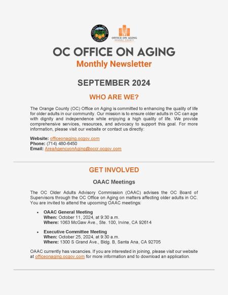 OOA Newsletter (September 2024) pg1