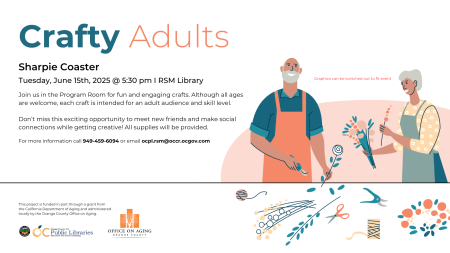 Crafty Adults at RSM Library on June 17, 2025