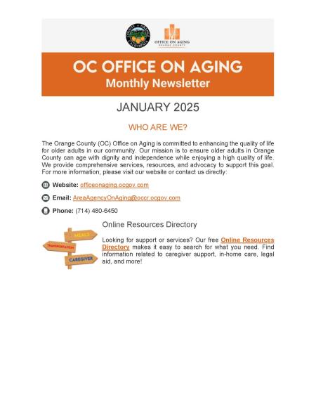 OOA Newsletter Jan 2025 pg1