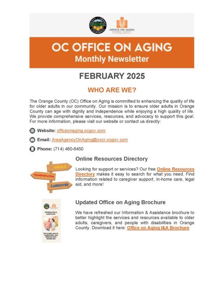 OOA Newsletter Feb 2025 pg1