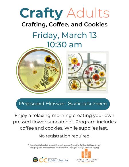 Crafty Adults, Crafting, Coffee and Cookies