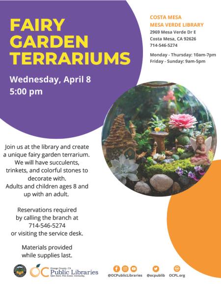 Fairy Garden Terrariums Workshop